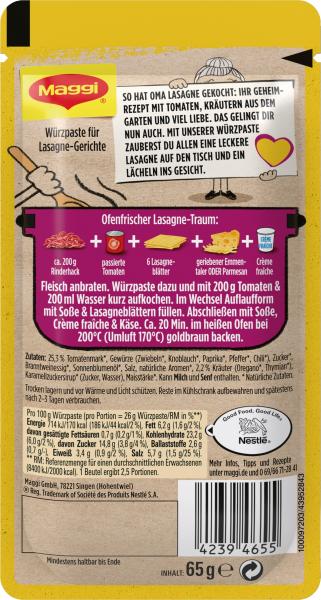 Maggi Herzensküche Würzpaste Lasagne