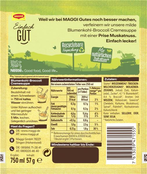 Maggi Guten Appetit Blumenkohl-Broccoli