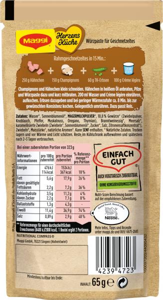 Maggi Herzensküche Würzpaste Rahm Geschnetzeltes 