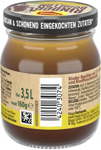 Maggi Rinder Bouillon, schonend eingekochte Rinderbrühe im