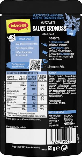 Maggi Magic Asia Würzpaste für Sauce Erdnuss Geschmack