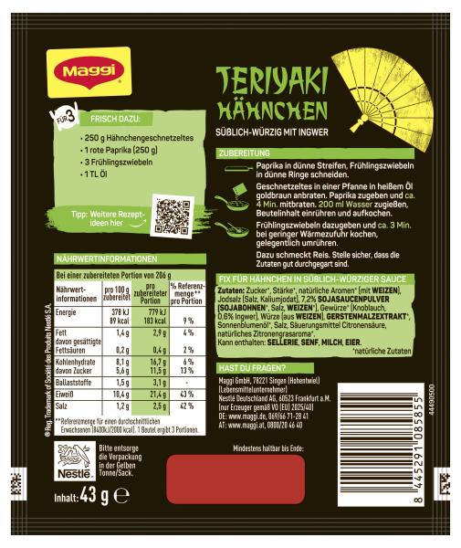 Maggi Magic Asia Fix Teriyaki Hähnchen