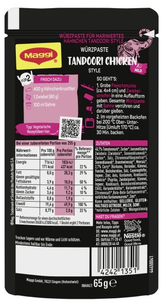 Maggi Magic Asia Würzpaste Für Tandoori Chicken Style