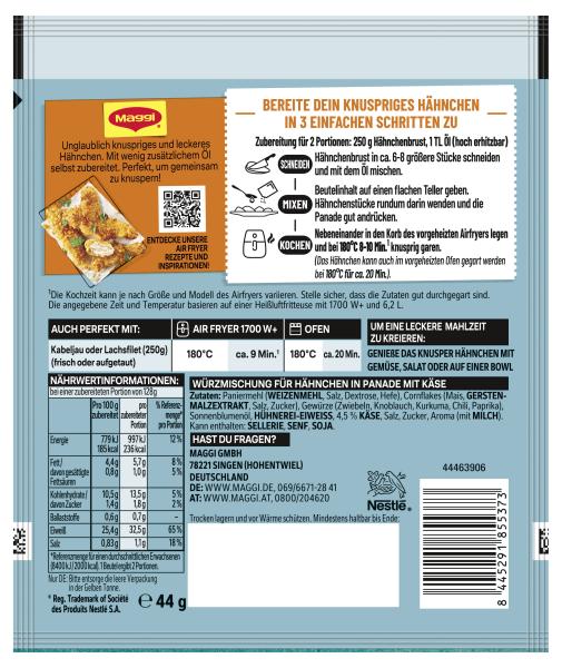 Maggi Fix Air Fryer Knusper Hähnchen Käse