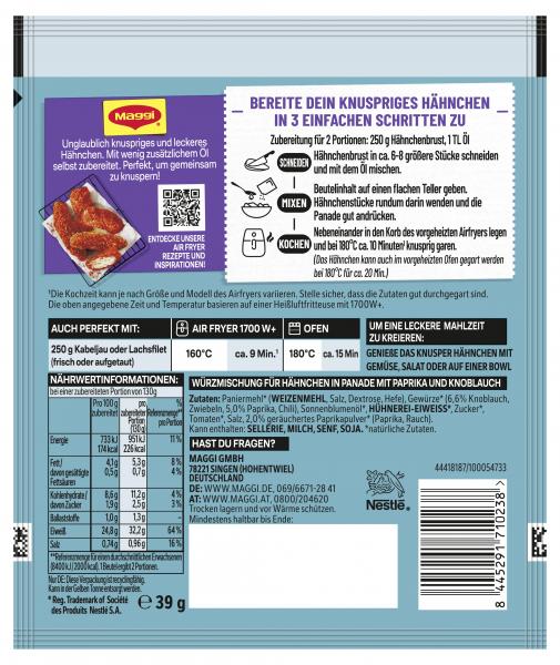 Maggi Fix Airfryer Knusper Hähnchen Paprika & Knoblauch
