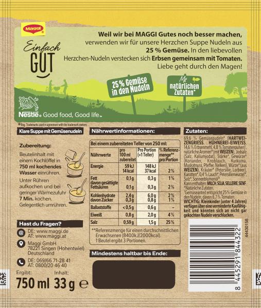 Maggi Guten Appetit Herzchen Suppe