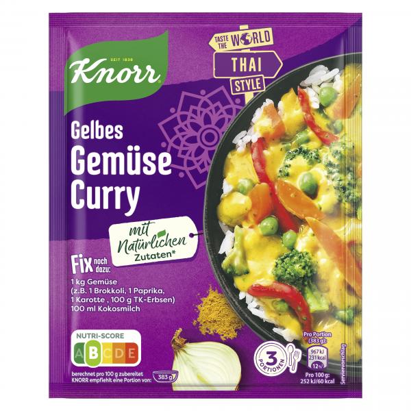 Knorr Fix Gelbes Gemüse Curry
