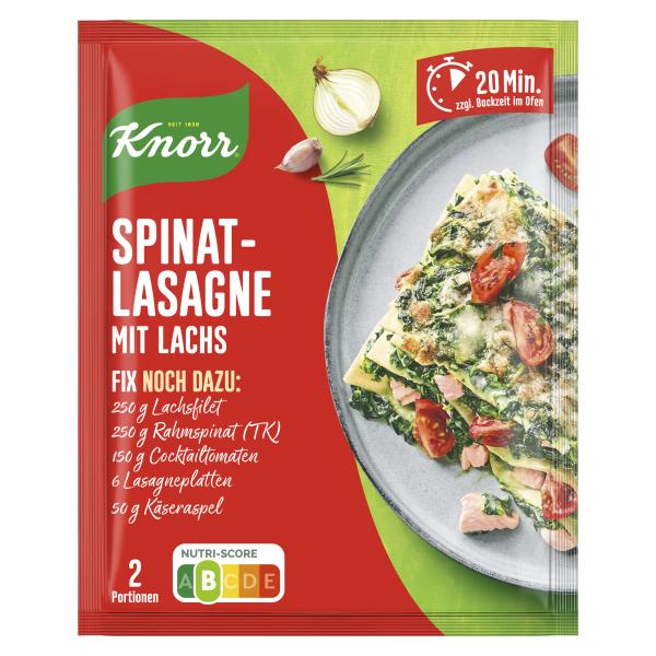 Knorr Fix Spinat-Lasagne mit Lachs