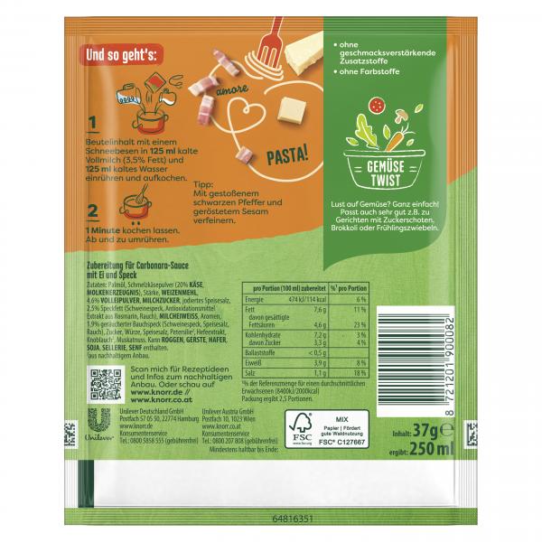 Knorr Pasta Sauce Carbonara