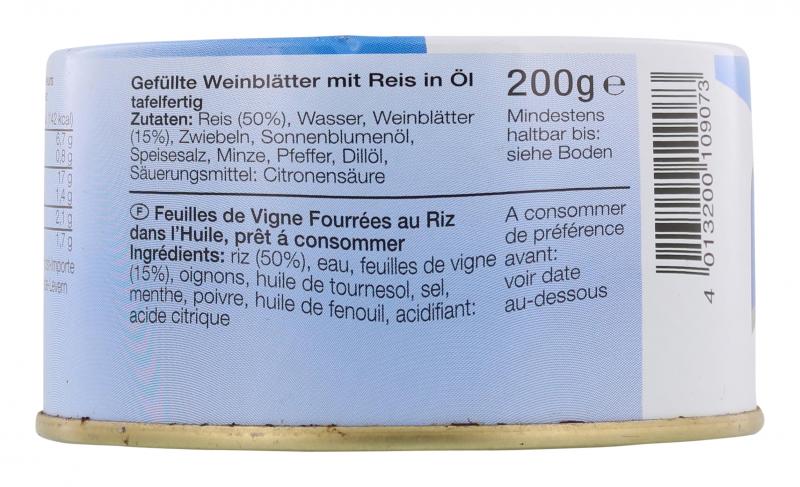 Liakada Dolmadakia Gefüllte Weinblätter mit Reis