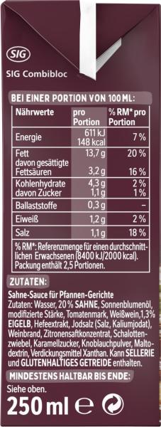 Thomy Les Sauces Pfannen Sahne Sauce