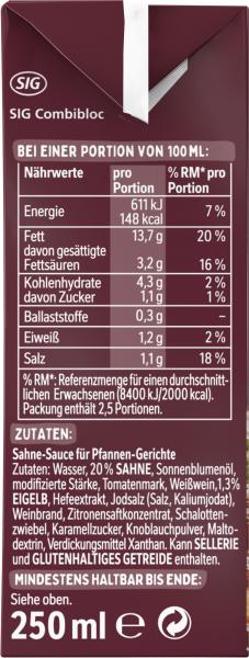Thomy Les Sauces Pfannen Sahne Sauce