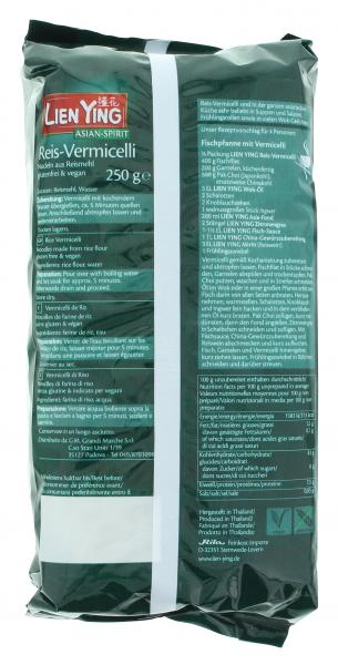 Lien Ying Asian-Spirit Reis Vermicelli Chinesische Reisglasnudeln