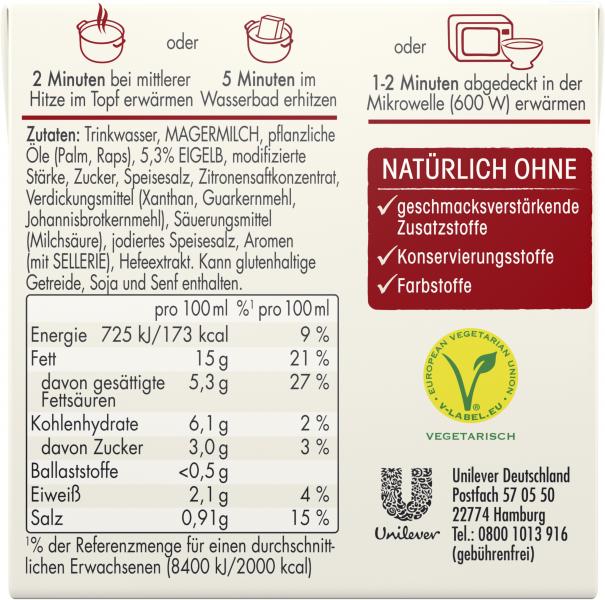 Lukull Sauce Hollandaise balance