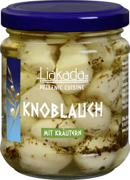 Liakada Knoblauch in Öl mit Kräutern