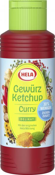 Hela Gewürzketchup Curry delikat 30% weniger Zucker