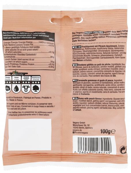 Veganz Fruity Peaches Fruchtgummi