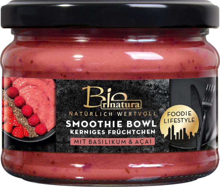 Rinatura Bio Foodie Lifestyle Smoothie Bowl Kerniges Früchtchen mit Basilikum & Acai 