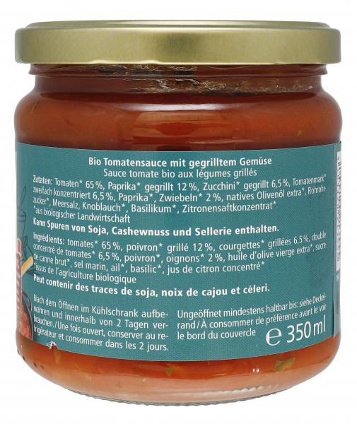 Alnatura Tomatensauce Gegrilltes Gemüse