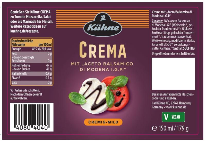 Kühne Crema mit Aceto Balsamico di Modena I.G.P.
