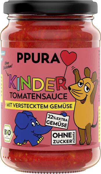 Ppura Bio Kinder Tomatensauce mit verstecktem Gemüse