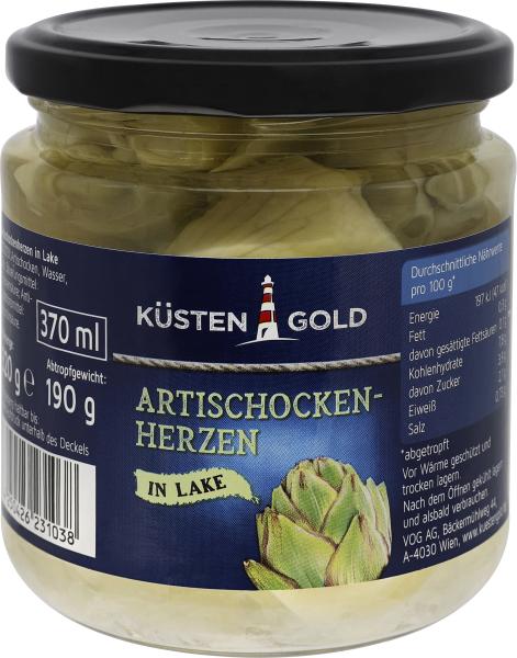 Küstengold Artischockenherzen in Lake