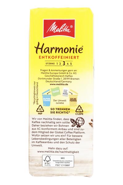 Melitta Harmonie Kaffee entkoffeiniert