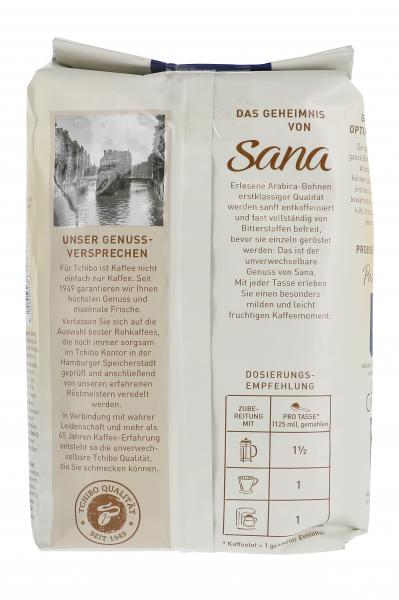 Tchibo Sana sanft-entkoffeiniert - 500g Ganze Bohne