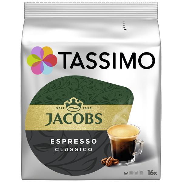 Tassimo Kapseln Jacobs Espresso classico 16 Kaffeekapseln 