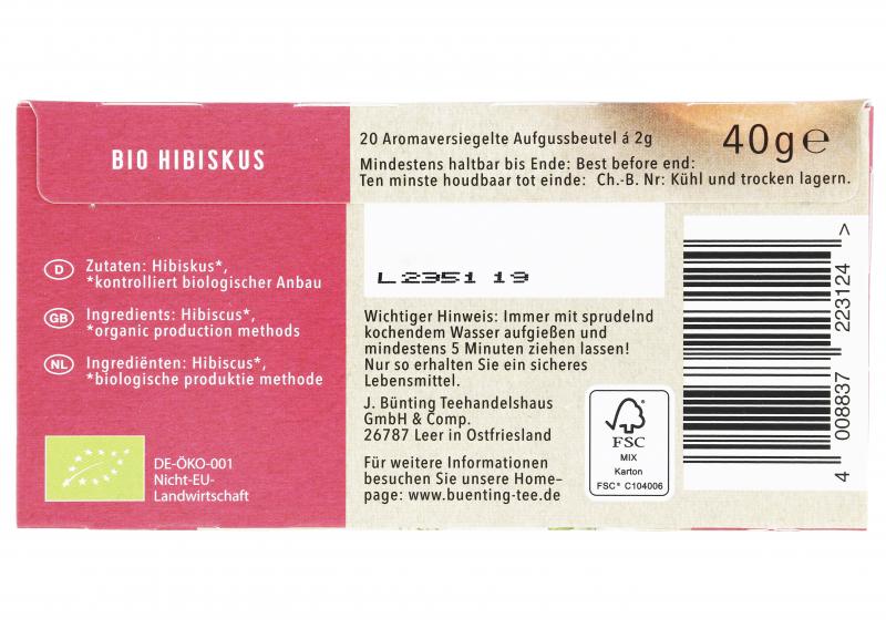 Bünting Tee Bio-Hibiskus