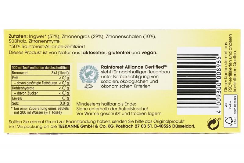 Teekanne Ingwer-Lemon Tee
