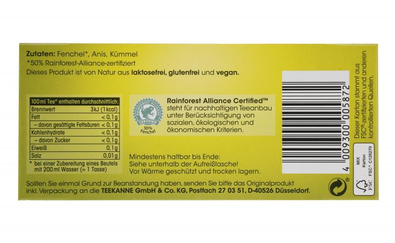 Teekanne Fenchel-Anis-Kümmel