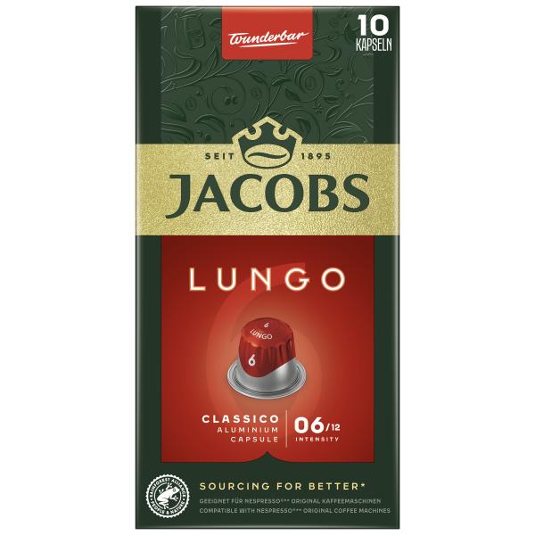 Jacobs Kaffeekapseln Lungo 6 Classico 10 Kapseln  