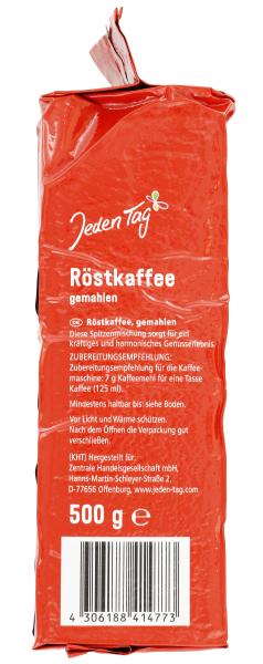 Jeden Tag Röstkaffee gemahlen kräftiges Aroma