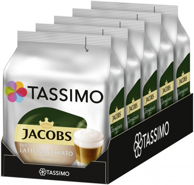 Tassimo Kapseln Jacobs Typ Latte Macchiato classico, 8 Kaffeekapseln
