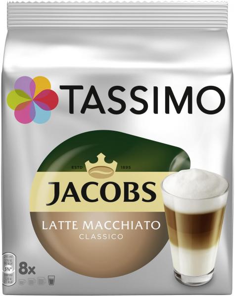Tassimo Kapseln Jacobs Typ Latte Macchiato classico, 8 Kaffeekapseln