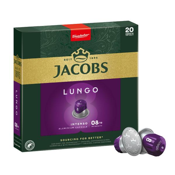Jacobs Kaffeekapseln Lungo 8 Intenso 20 Nespresso 