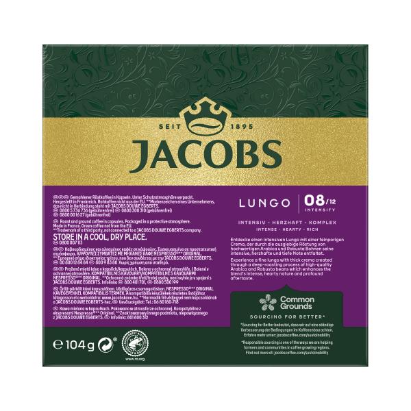 Jacobs Kaffeekapseln Lungo 8 Intenso 20 Nespresso 