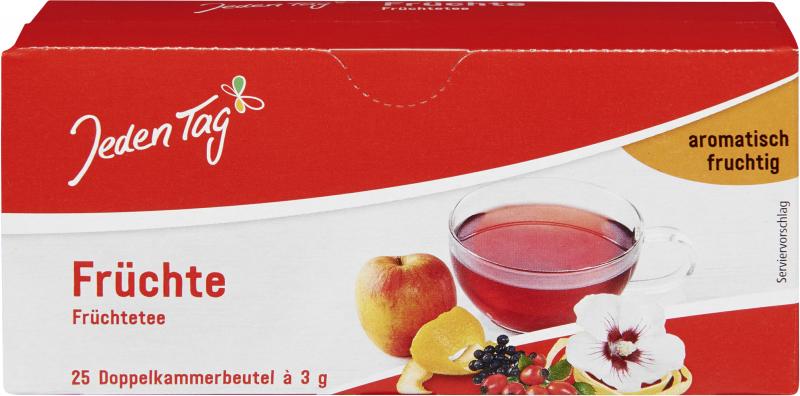Jeden Tag Tee Früchte