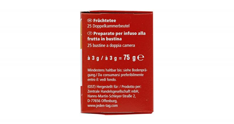 Jeden Tag Tee Früchte