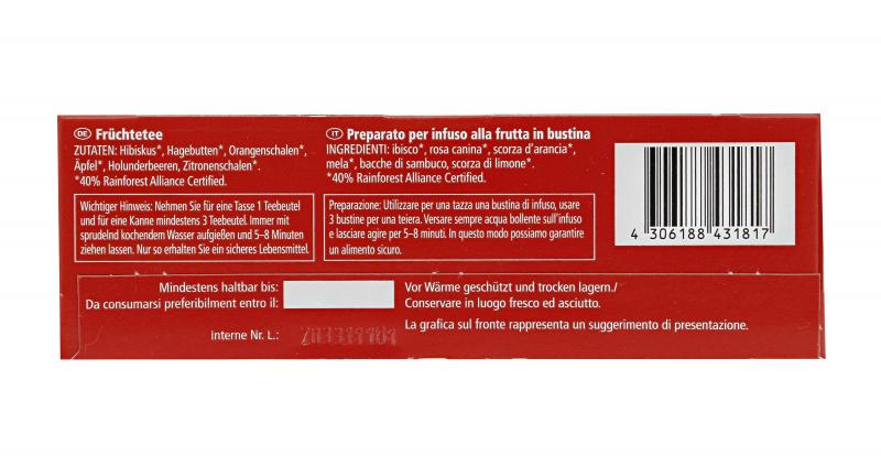 Jeden Tag Tee Früchte