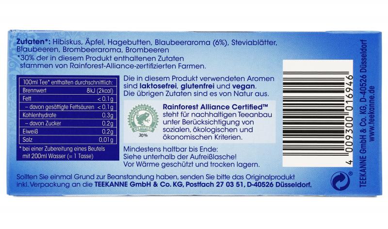 Teekanne Schwedische Blaubeere