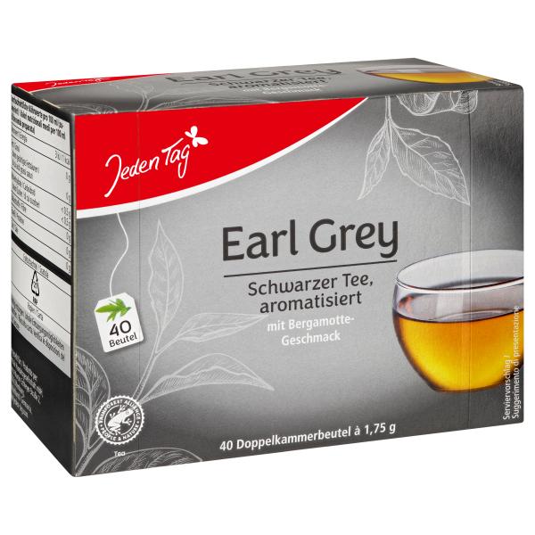 Jeden Tag Earl Grey Schwarzer Tee aromatisch