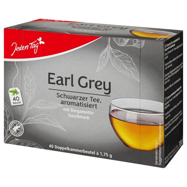 Jeden Tag Earl Grey Schwarzer Tee aromatisch