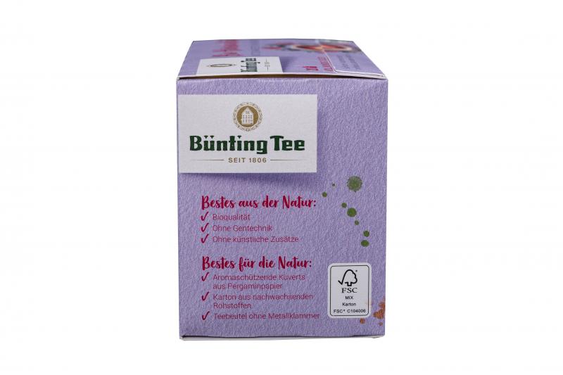 Bünting Tee Bio Hibiskusblüte mit schwarzer Johannisbeere
