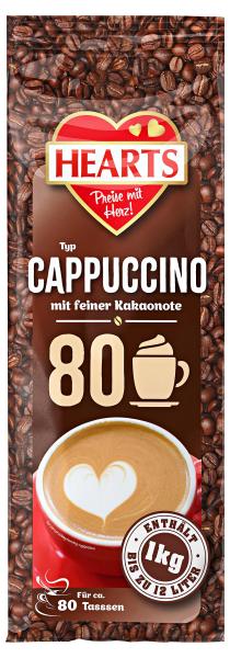 Hearts Cappuccino mit feiner Kakaonote
