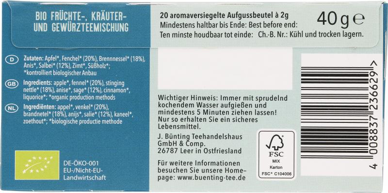 Bünting Tee Bio Mein Rhythmus Entspannen