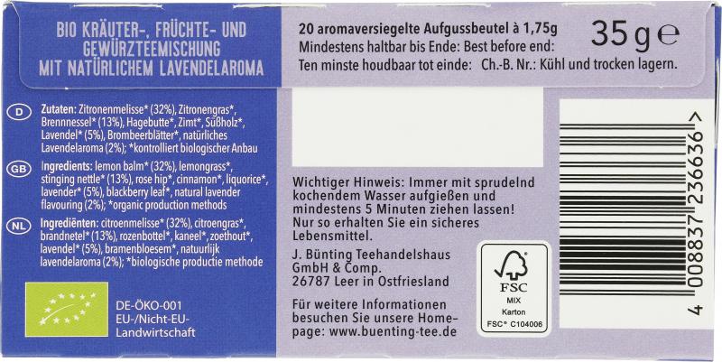 Bünting Tee Bio Mein Rhythmus Abschalten