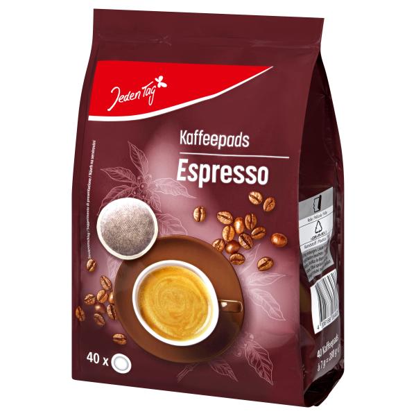 Jeden Tag Kaffeepads Espresso 40 Pads