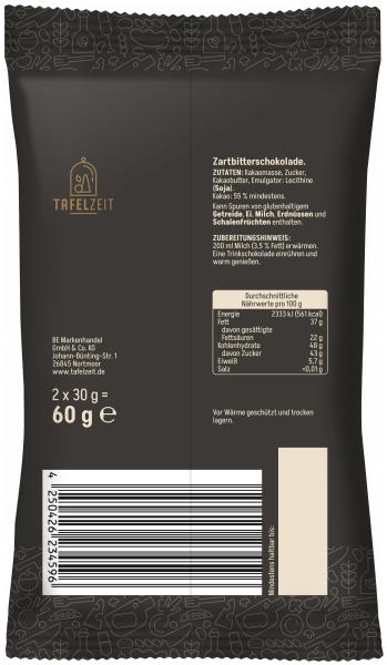 Tafelzeit Trinkschokolade am Stiel Zartbitterschokolade
